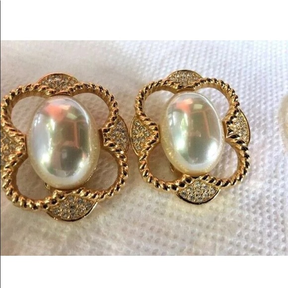 Dior Jewelry - - CHRISTIAN DIOR Vintage RUNWAY Huge Earrings